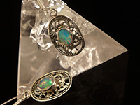 Opal Earrings in Sterling Silver